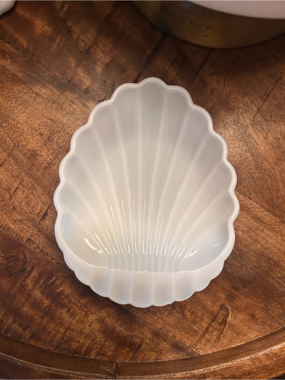 Vintage Hazel Atlas Milk Glass Shell Dish – White Seashell Soap Dish vanity